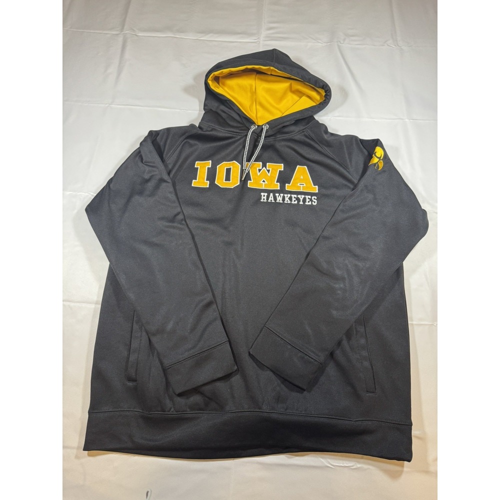 Iowa Hawkeyes Hoodie Sweatshirt Colosseum Men's Large Black Gold